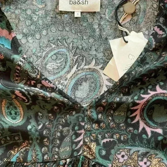 NWT ba&sh Multicolor Paisley Blouse - Picture 14 of 16